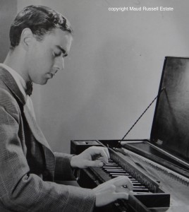 Raymond playing a Dolmetsch clavichord