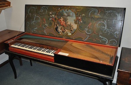 The 1743 Hass clavichord, now in the Bate Collection.